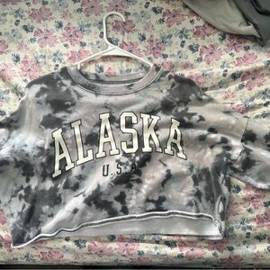long sleeve cropped sweater